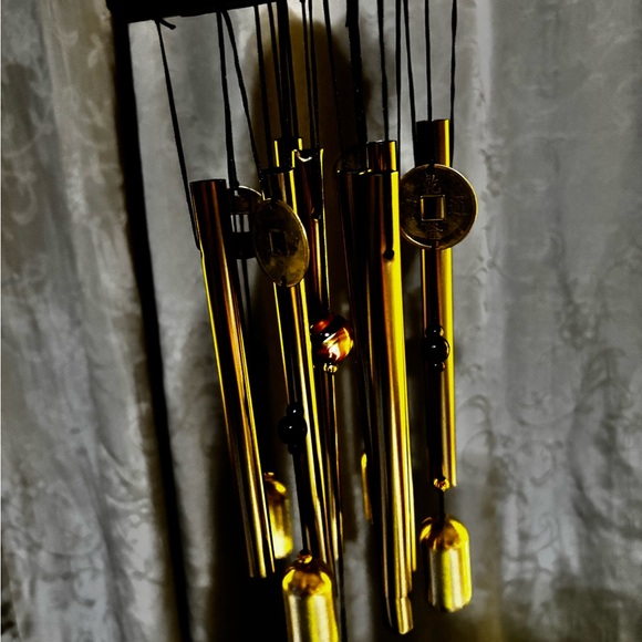 Gold Wind Chimes with‎ Beads - Picture 4 of 5